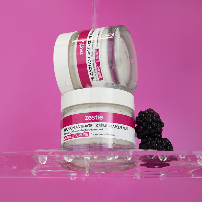 Infusion anti-âge – Crème-masque de nuit – Grenade & Mûre