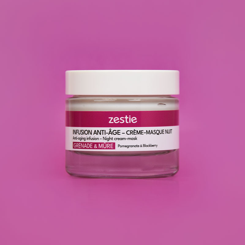 Infusion anti-âge – Crème-masque de nuit – Grenade & Mûre