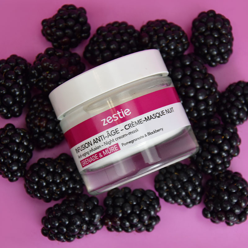 Infusion anti-âge – Crème-masque de nuit – Grenade & Mûre