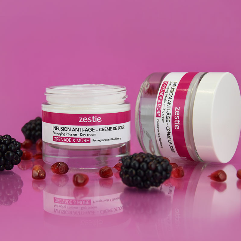 Infusion anti-âge – Crème de jour – Grenade & Mûre