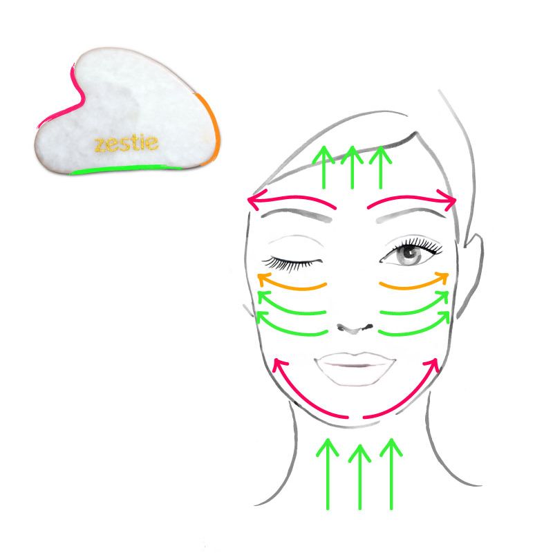 GUA SHA Pierre de jade 100% naturelle